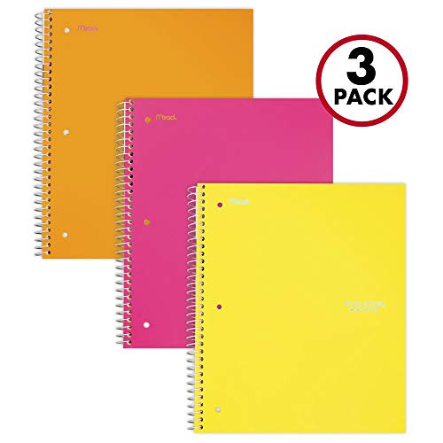 Product Cover Five Star Spiral Notebooks, 1 Subject, College Ruled Paper, 100 Sheets, 11