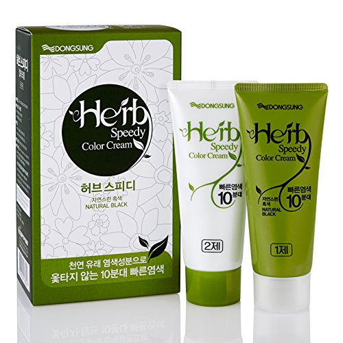 Product Cover Herb Speedy PPD Free Hair Dye, Ammonia Free Hair Color Natural Black Contains Sun Protection Odorless No more Eye and/or Scalp Irritations From Coloring For Sensitive Scalp