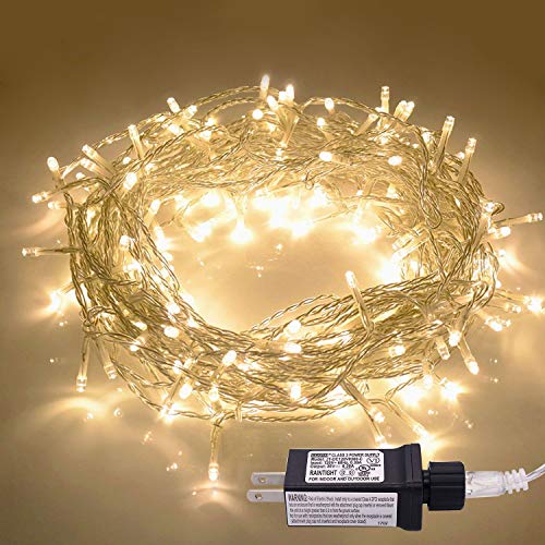 Product Cover JMEXSUSS 30V 8 Mode 200LED 82.1ft Indoor String Light Christmas Lights Fairy String Lights for Homes, Christmas Tree, Wedding Party, Room, Indoor Wall Decoration, UL588 Approved(200LED, Warm White)
