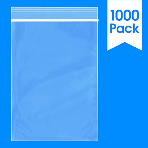 Product Cover 1000 Count - 4 X 6, 2 Mil Clear Plastic Reclosable Zip Poly Bags with Resealable Lock Seal Zipper by Spartan Industrial (More Sizes Available)