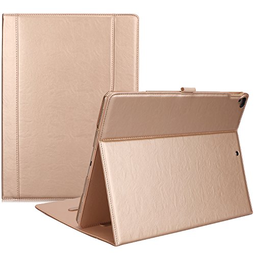 Product Cover Procase iPad Pro 12.9 2017/2015 Case (Old Model) - Stand Folio Case Cover for Apple iPad Pro 12.9 Inch (Both 2017 and 2015 Models), with Multiple Viewing Angles, Apple Pencil Holder -Gold