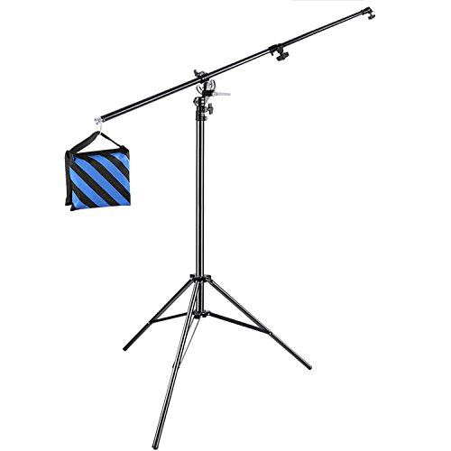 Product Cover Neewer Photo Studio 13 feet/3.9 Meters 2-in-1 Light Stand with 74.8-inch Boom Arm and Blue Sandbag for Supporting Softbox Studio Flash for Video Portrait Photography, Aluminum Alloy (Empty Sandbag)