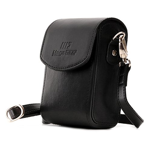 Product Cover MegaGear Panasonic Lumix DC-ZS200, TZ200, Leica C-Lux Leather Camera Case with Strap - Black