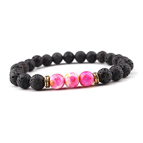 Product Cover SULYSI Adjustable Lava Stone Essential Oil Diffuser Elastic Bracelet Unisex,aromatherapy ideal for anti-stress or anti-anxiety
