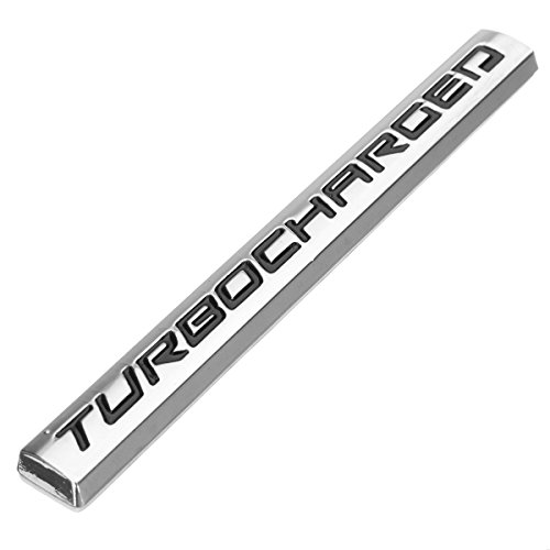Product Cover Automaze Turbocharged Logo Stickers For Car | 3D Metal Sticker, Chrome Color, Universal | Car Exterior Accessories