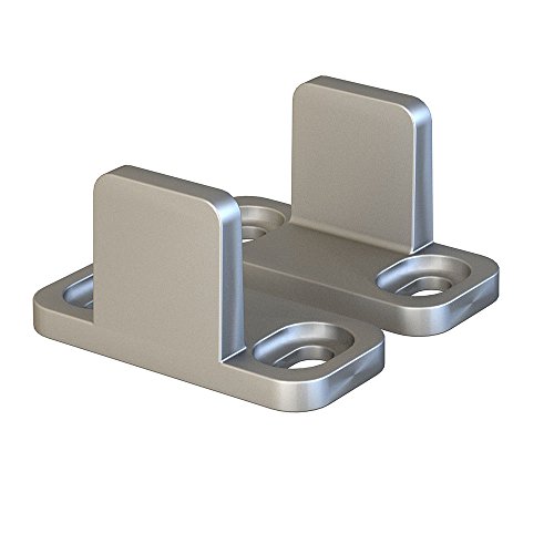 Product Cover JUBEST Silver Floor Guide for Sliding Barn Door Hardware Aluminum Set of 2