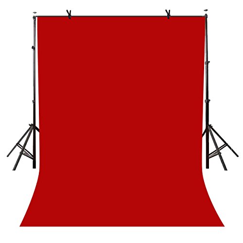 Product Cover LYLYCTY 5x7ft Photography Studio Non-Woven Backdrop Bright Red Backdrop Solid Color Backdrop Simple Background LY092