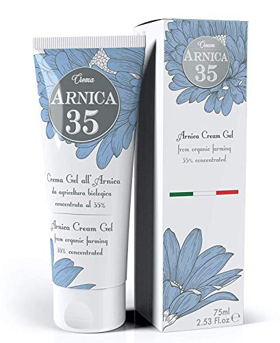Product Cover Dulàc - Arnica 35 - THE MOST CONCENTRATED - Arnica Gel Cream with a 35% concentration - Specific for Bruises, Neck Pain, Back Pain, Shoulder Pain, Leg and Foot Pain, Muscle Pain - 2.53 Fl.oz