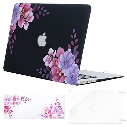 Product Cover MOSISO MacBook Air 13 inch Case (A1369 & A1466, Older Version 2010-2017 Release), Plastic Pattern Hard Case&Keyboard Cover&Screen Protector Only Compatible with MacBook Air 13, Peach Blossom