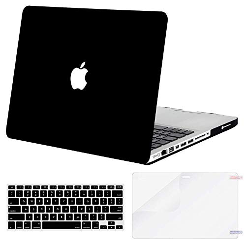 Product Cover MOSISO Plastic Hard Shell Case & Keyboard Cover Skin & Screen Protector Only Compatible with Old Version MacBook Pro 15 inch (Model: A1286, with CD-ROM), Release 2012/2011/2010, Black