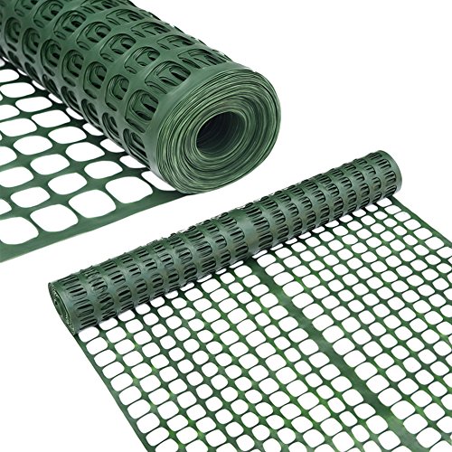 Product Cover Abba Patio Snow Fencing, Lightweight Safety Netting, Recyclable Plastic Barrier Environmental Protection, Dark Green, 2 x 50' Feet