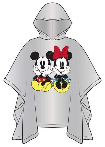 Product Cover Disney Adult Mickey Minnie Sitting Family Rain Poncho Raincoat Keep Dry Clear