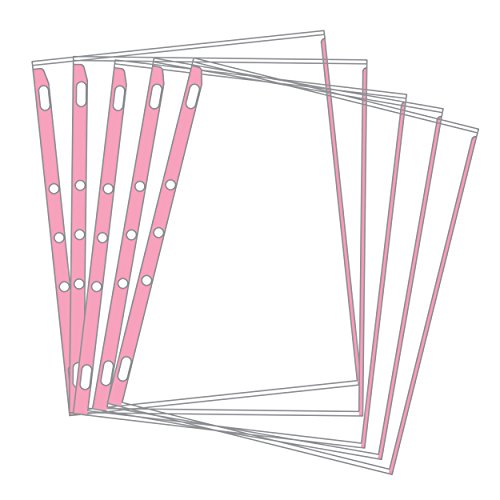 Product Cover EnvyPak Sheet Protectors - Pastel Color-Coded Edges 8.5 X 11 - Pack of 100 (Pink)