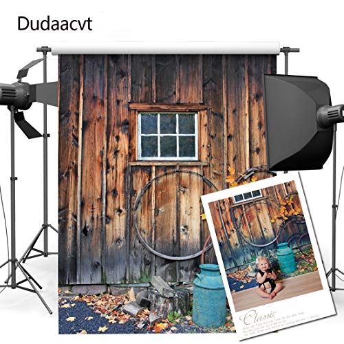 Product Cover Dudaacvt 5x7ft Vinyl Rustic Barn Door Backdrop for Photography Vintage Wooden Door Photo Backdrops Customized Photo Backgrounds Studio Props D0020507