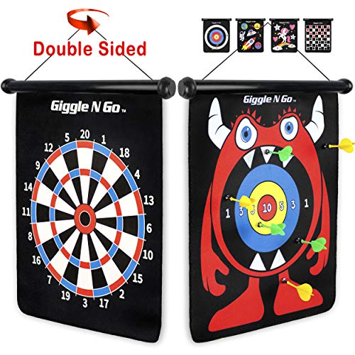 Product Cover GIGGLE N GO Magnetic Darts - Very Popular Gifts for Boys and Girls Toys for Age 5 and Above - Reversible and Easy to Set Up, Magnetic Dart Boards, The Safe Indoor Games Option (Monster Theme)