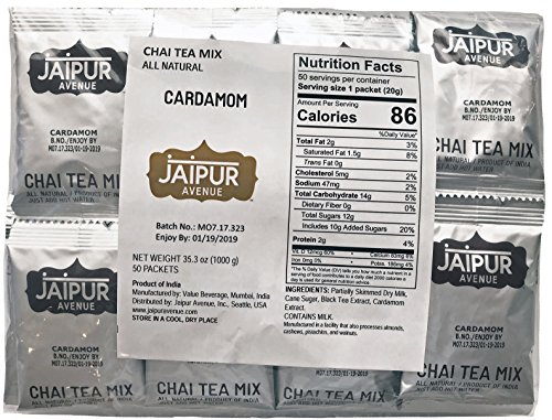 Product Cover Jaipur Avenue Chai Tea Mix Cardamom (50-Count Bag)
