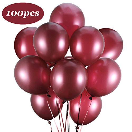 Product Cover Latex Balloons, 100-Pack, 12-Inch Burgundy(Burgundy)