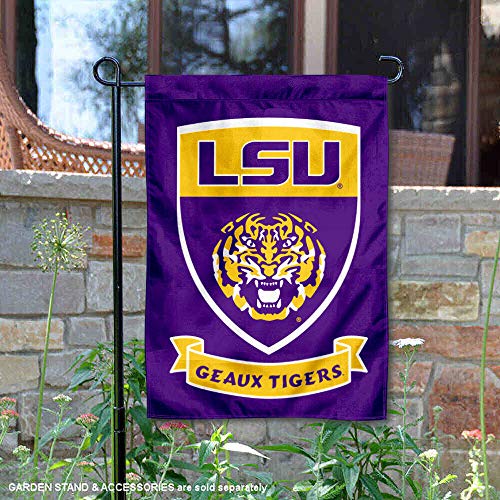 Product Cover College Flags & Banners Co. Louisiana State LSU Tigers Shield Garden Flag