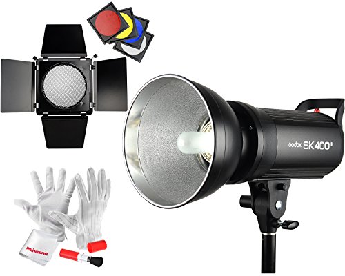 Product Cover Godox SK400II Studio Strobe 400Ws GN65 5600K Bowens Mount Monolight, Built-in Godox 2.4G Wireless System, 150W Modeling Lamp, Outstanding Output Stability, Anti-Preflash, 1/16-1/1 40 Steps Output