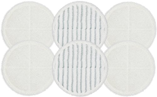 Product Cover Flintar 2124 Spinwave Replacement Mop Pads for Bissell Bissel Spinwave Hard Floor Cleaner Powered Rotating Mop 2039 Series, 2307, 2315A, Part # 2124 (6 - Pack (4 Soft Pads + 2 Scrubby Pads))