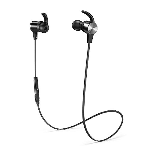 Product Cover Bluetooth Headphones TaoTronics Wireless 5.0 Magnetic Earbuds Snug Fit for Sports with Built in Mic TT-BH07 (IPX6 Waterproof, aptX Stereo, 9 Hours Playtime)