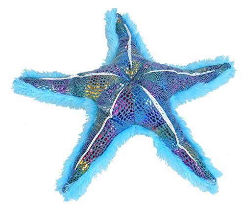 Product Cover Wild Republic Starfish Plush, Stuffed Animal, Plush Toy, Sea Animals, Gifts for Kids, Glitter Blue 16