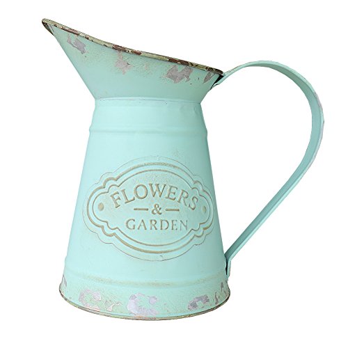 Product Cover VANCORE Shabby Chic Metal Jug Vase Pitcher Flower Holder for Home Decoration