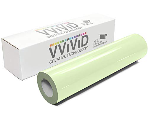 Product Cover VViViD DECO65 Glow Permanent Adhesive Craft 12 Inches x 5 Feet Vinyl Roll for Cricut, Silhouette & Cameo Including Free 12 Inches x 12 Inches Transfer Paper Sheet
