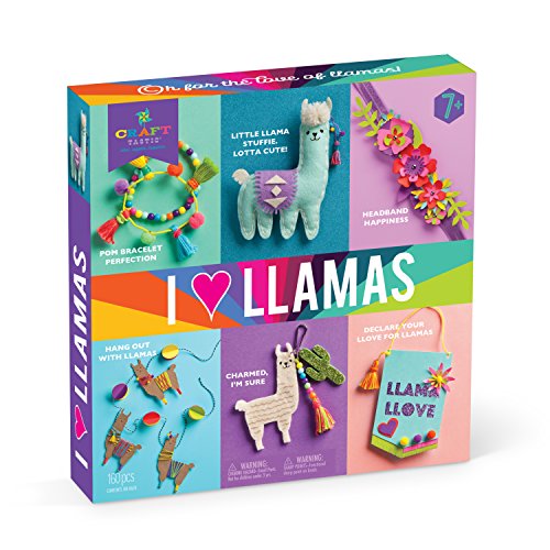 Product Cover Craft-tastic - I Love Llamas Kit - Craft Kit Includes 6 Llama-Themed Projects