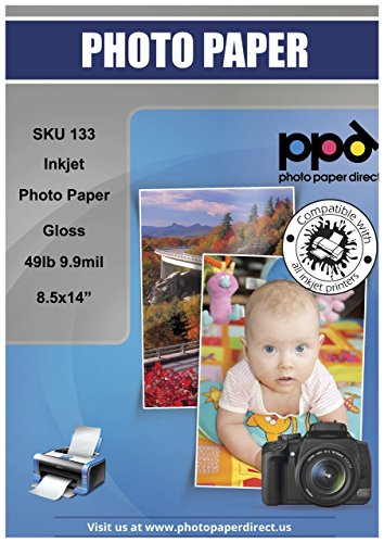 Product Cover PPD Inkjet Glossy Photo Paper Legal 8.5x14