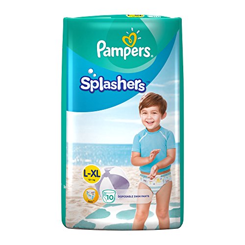 Product Cover Pampers Splashers Disposable Swim Pants Diapers, X-Large, (Pack of 10)