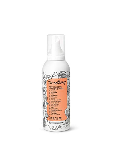 Product Cover No nothing Very Sensitive Strong Mousse - Fragrance Free, Hypoallergenic, Alcohol Free, Unscented Styling Mousse for Volume - Gluten Free, Soy Free, Paraben Free - 6.8 oz