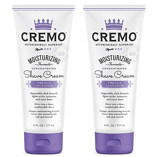 Product Cover Cremo French Lavender Moisturizing Shave Cream, Astonishingly Superior Shaving Cream For Women, Fights Nicks, Cuts and Razor Burn, 6 Fluid Ounces, 2-Pack