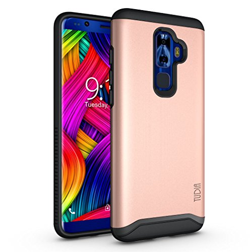 Product Cover Nuu Mobile G3, G3+ Case, TUDIA Slim-Fit Heavy Duty [Merge] Extreme Protection/Rugged but Slim Dual Layer Case for Nuu Mobile G3, G3+ Android Smartphone (Rose Gold)