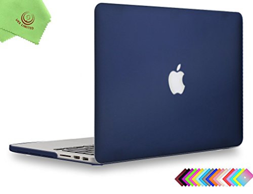 Product Cover UESWILL Matte Hard Case for MacBook Pro (Retina, 13 inch, Late 2012/2013/2014/Early 2015), Model A1502/A1425, NO CD-ROM, No USB-C, Navy Blue