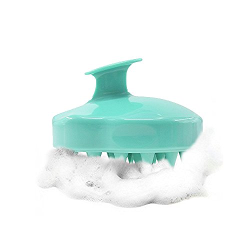 Product Cover Hair Scalp Massager Shampoo Brush, Scalp Care Hair Wash Brush Silicone Comb - Green