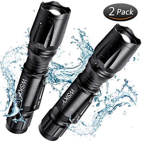 Product Cover Wsky LED Tactical Flashlight - Best Upgraded S2000 Pocket-friendly Water Resistant Flashlight - Perfect for Camping Biking Home Emergency or Gift-Giving (Batteries Not Included)