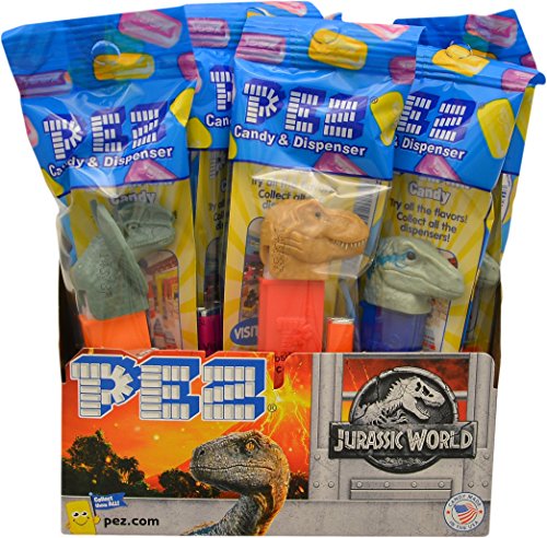 Product Cover Pez Candy Jurassic World Fallen Kingdom Candy Dispensers - Individually Wrapped - Great for Party Favors and Pez Collector's (12 Pack)