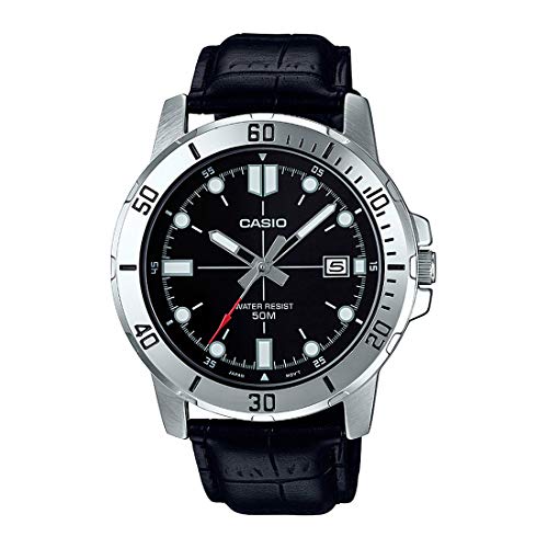 Product Cover Casio MTP-VD01L-1EV Men's Enticer Stainless Steel Black Dial Casual Analog Sporty Watch