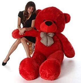 Product Cover CLICK4DEAL Stuffed Soft Cotton Teddy (Red, 4 Feet)