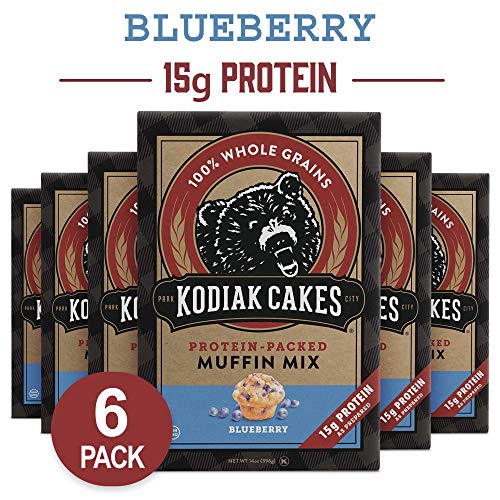 Product Cover Kodiak Cakes Muffin Mix, Blueberry, 14 Ounce, Pack of 6