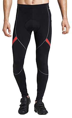 Product Cover Santic Men's Cycling Bike Pants 4D Padded Long Bicycle Compression Tights Breathable Trousers