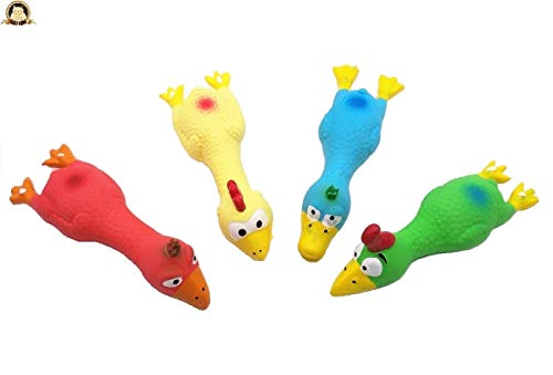 Product Cover CatYou 4PCS Safe Latex Dog Squeaky Toys, 6.6