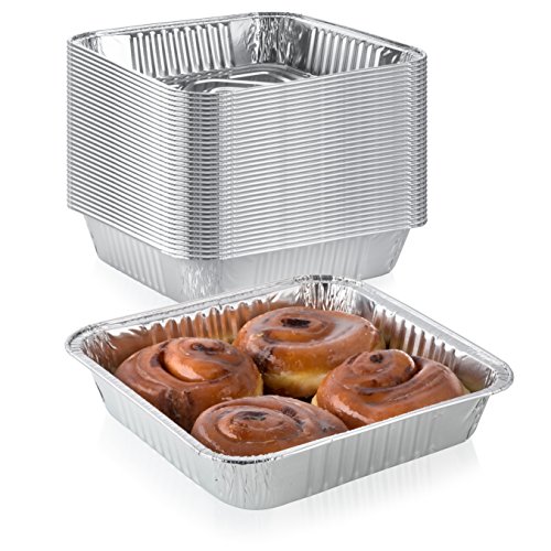 Product Cover Pack of 30 Extra-Thick Disposable Aluminum Baking Pans | Standard Size 8