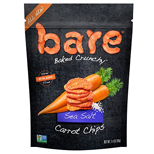 Product Cover Bare Baked Crunchy Carrot Chips, Sea Salt, Gluten Free, 1.4 Ounce Bag, 8 Count