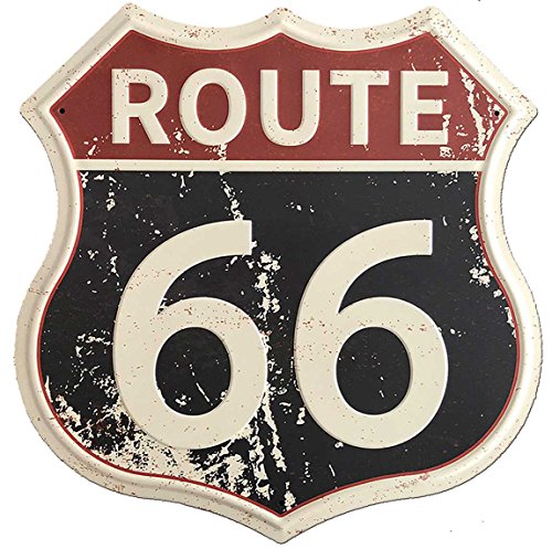 Product Cover SUDAGEN Route 66 Signs Vintage Road Signs High Way Metal Tin Sign for Wall Decor 12