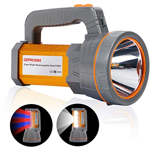 Product Cover Super Bright 35W Handheld Searchlight USB Rechargeable Cree LED Spotlight Flashlight Large Battery 10000mah High Lumen Powered Long Lasting Heavy Duty Portable Electric Torch with Handle,Camp Lantern