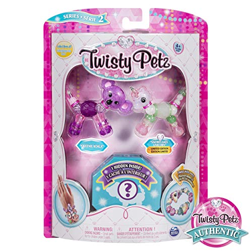 Product Cover Twisty Petz, Series 2 3-Pack, Queenie Koala, Snowflakes Unicorn and Surprise Collectible Bracelet Set for Kids
