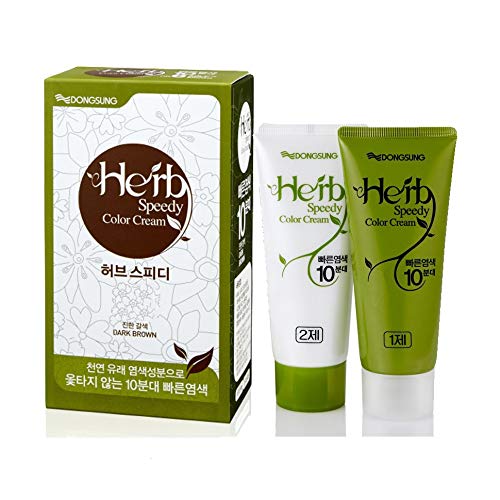 Product Cover Herb Speedy PPD Free Hair Dye, Ammonia Free Hair Color Dark Brown Contains Sun Protection Odorless No more Eye and/or Scalp Irritations From Coloring For Sensitive Scalp