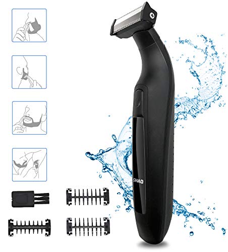 Product Cover Beard Trimmer for Men, Hybrid Electric Cordless Rechargeable Hair, Mustache Trimmer, Shaver and Edger, IPX5 Waterproof Mens Grooming Kit, QS-029